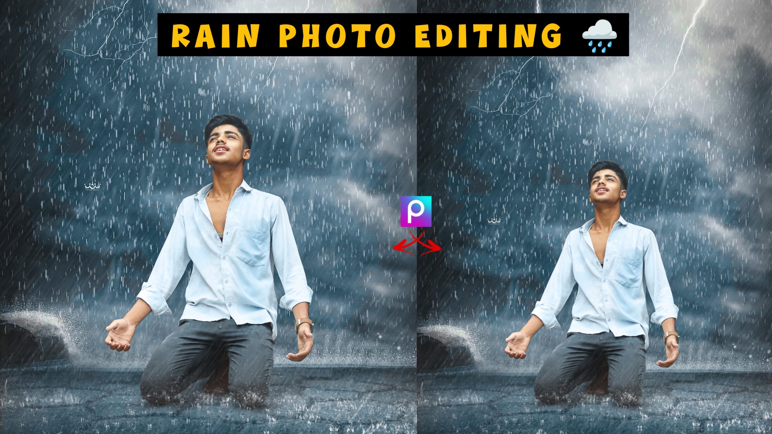 PicsArt Rain Photo Editing Download Background And PNG